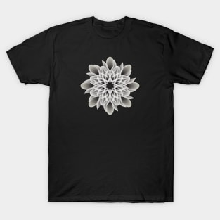 Beautiful Black and White Artistic Flower T-Shirt